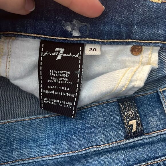 7 For All Mankind Skinny Crop & Roll Jeans - Picture 3 of 6